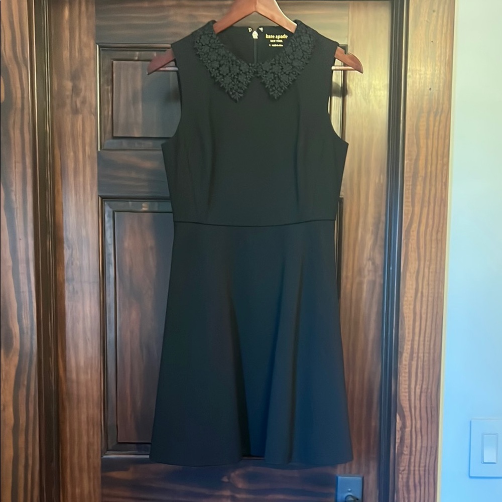 Kate Spade Black A-Line Mini Dress with Peter Pan Collar